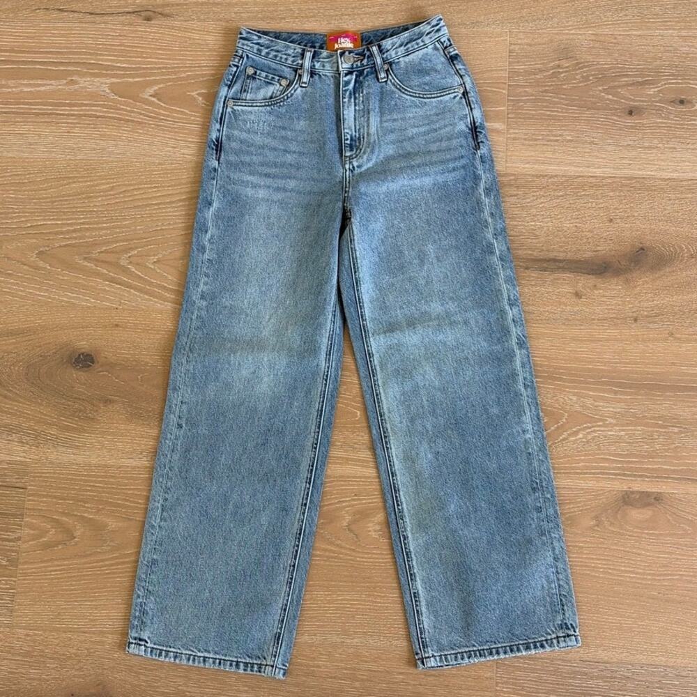 Hey Joanie Baggy Jeans High Rise Size 24 Xs Blue